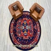 فرش دایره هریس – فرش گرد سنتی طرح قشقایی